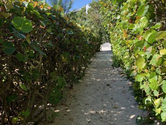 Walkway to private beach