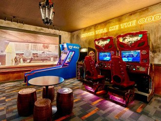 Play for free in our in-house, commercial-grade Star Wars themed arcade.