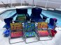 We supply beach chairs and beach towels