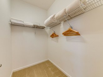 Large walk in closet for storage