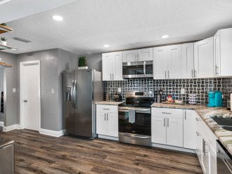 Our gorgeous and fully equipped kitchen has big cabinets great spacious counters and steel material kitchen equipment. Eat your favorite meals without going out. Have questions about the property? Send us an inquiry now!