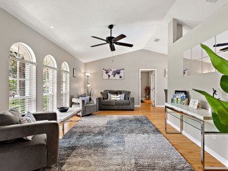 Open plan living with multiple seating areas
