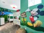 Mickey Mouse themed twin bedroom