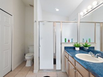 Spacious bathroom with a walk-in shower