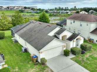 Aerial view of the house