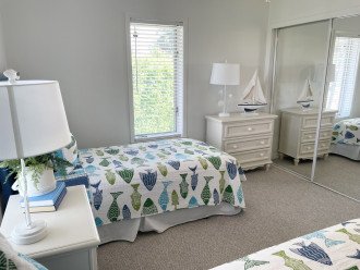 Two twin beds make it perfect for kids and guests