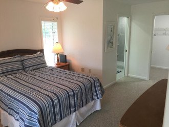 Master Bedroom with new carpet and renovated bathroom