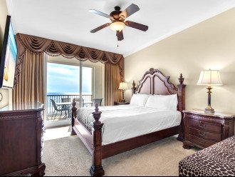 Primary Bedroom with King bed, Balcony access and Gulf View