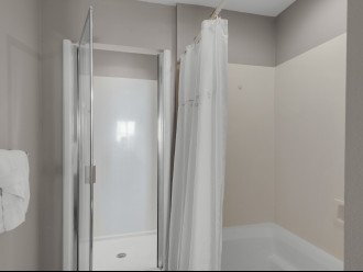 Master Bathroom with Walk-In Shower and Soaking Tub