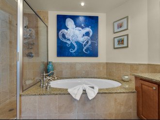 Relax in the Primary bath soaking tub