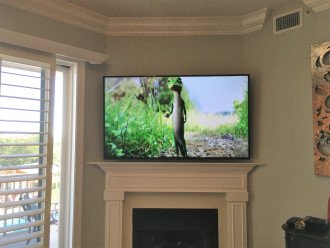 Large 70" Smart TV in living room