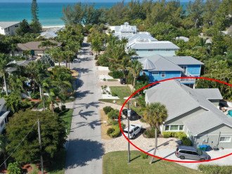 124 50th AMI Beach House Florida, aerial view very near to Anna Maria Beach