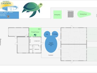 AMI Beach Lagoon Layout with highlighted Turtle Suite