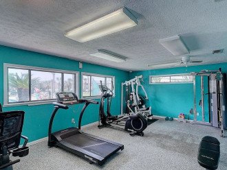 Fitness Center walking distance from the front door of the unit for those who love to workout even on their vacation time to stay fit