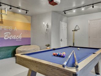 Feeling competitive? Great pool table with space for everyone!