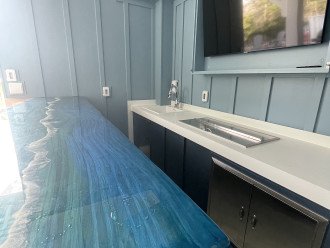 Bar with built in cooler