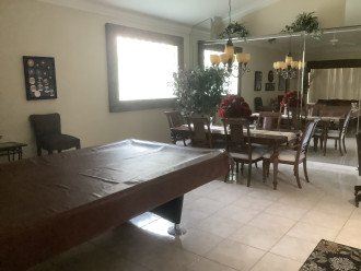 entertainment room with billiards, dart board, etc, many games available
