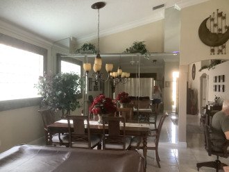 Large separate dining area, large windows and sunlight