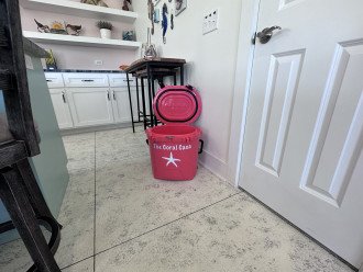 The Coral Casa cooler provided for guest use
