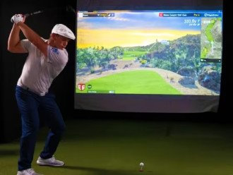 Enjoy a Golf Studio so you can practice with the same Golf Launch Monitor