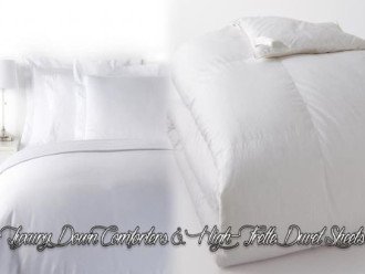 Deluxe Down Comforters and High Frette Duvet Sheet