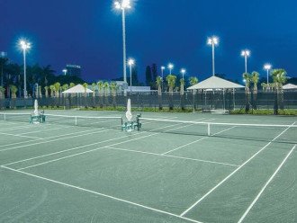 Public tennis courts at menu pricing and complimentary pickle ball courts