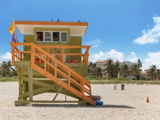 Popular and iconic South Beach - Miami Beach lifeguard towers