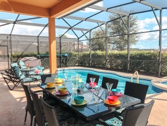 Enjoy al fresco dining under the lanai for 8 and a BBQ for your use!