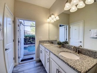 Double sinks and walk in shower