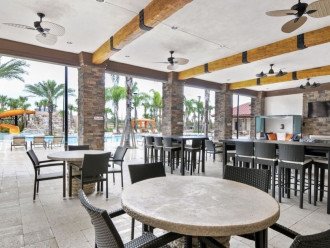 Resort area indoor/outdoor seating.