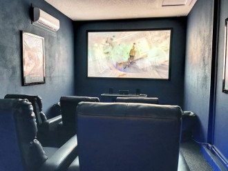Watch a movie or the big game on the huge 100” screen.