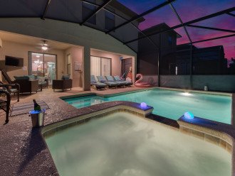 Enjoy the Private pool and spa