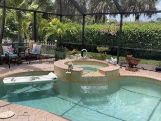 Very private pool area. Enclosed with screened lanai.