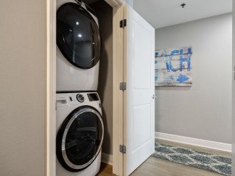 Full Size Washer & Dryer inside the unit for guests to use.