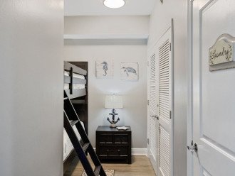 Bunk Nook for our tiniest guests - twin/twin bunk beds for children.