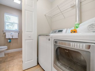 Hall Bath Upstairs - full size washer n dryer