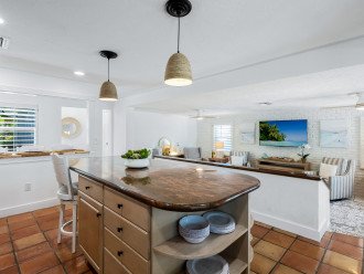 Eat in kitchen island and breakfast bar