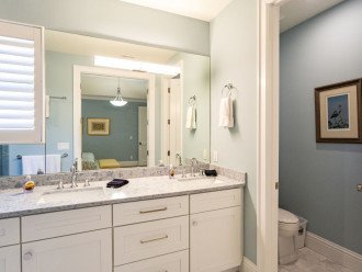Master Bathroom with double vanity and walk-in shower