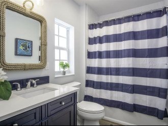Hall Bath Upstairs, Shared by Bunk Guest Room and Queen Guestroom