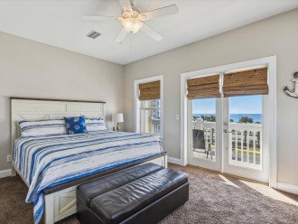 Primary Bedroom with Gulf Views, King Size Bed and Flat Screen TV