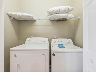 2nd Floor Laundry Area with Full Size Washer and Dryer