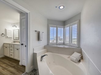 Master Bathroom with Walk-In Shower and Garden Tub