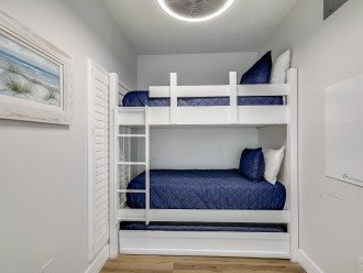 Bunk Room with Twin Size Bunk Bed and Trundle