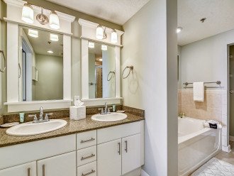 Master Bathroom with Garden Tub and Walk-In Shower