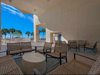Seating Area at Entrance to Gulfside Pool