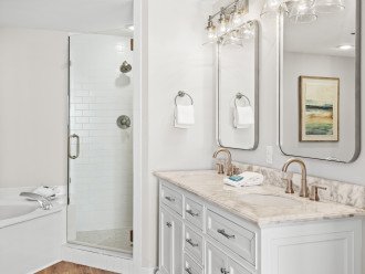 Primary Bathroom with Oversized Tub and Walk-In Shower