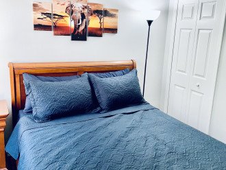 2nd bedroom with a queen bed