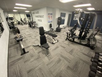 Newly remodeled and fully equipped exercise room