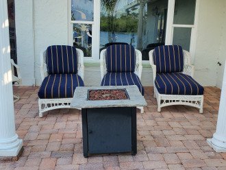 Chase Loungers with Propane Firepit