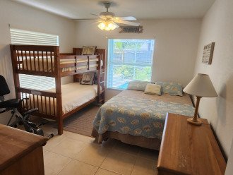 Third Bedroom with Queen Size Bed and Bunk Beds